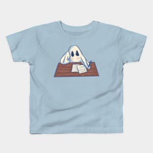 Ghostie Studying For Finals Kids T-Shirt